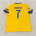 Cristiano Ronaldo Juventus Yellow Retro Football Jersey