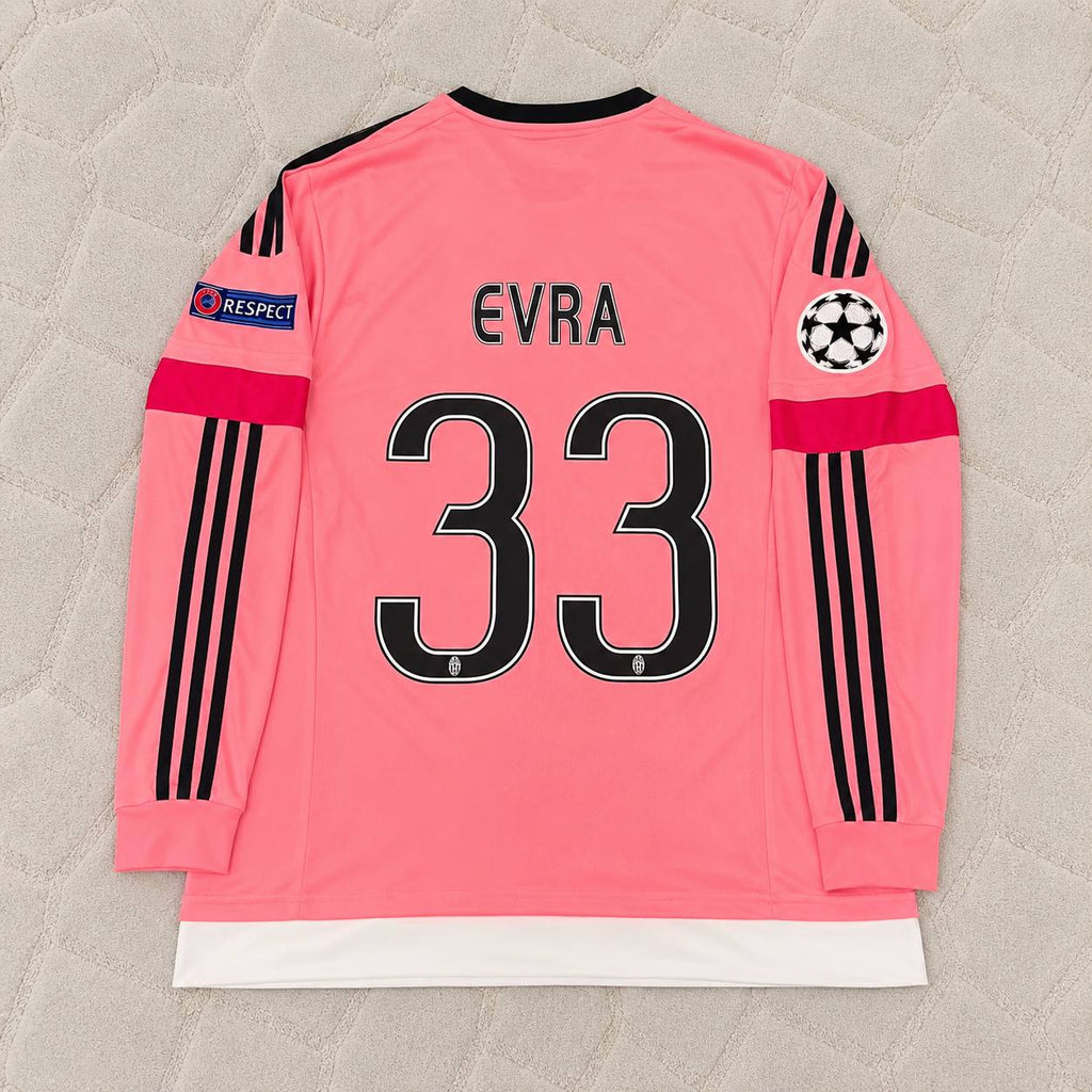 Patrice Evra Juventus Pink Retro 2015-2016 Pink Jersey Trikot