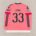 Patrice Evra Juventus Pink Retro 2015-2016 Pink Jersey Trikot