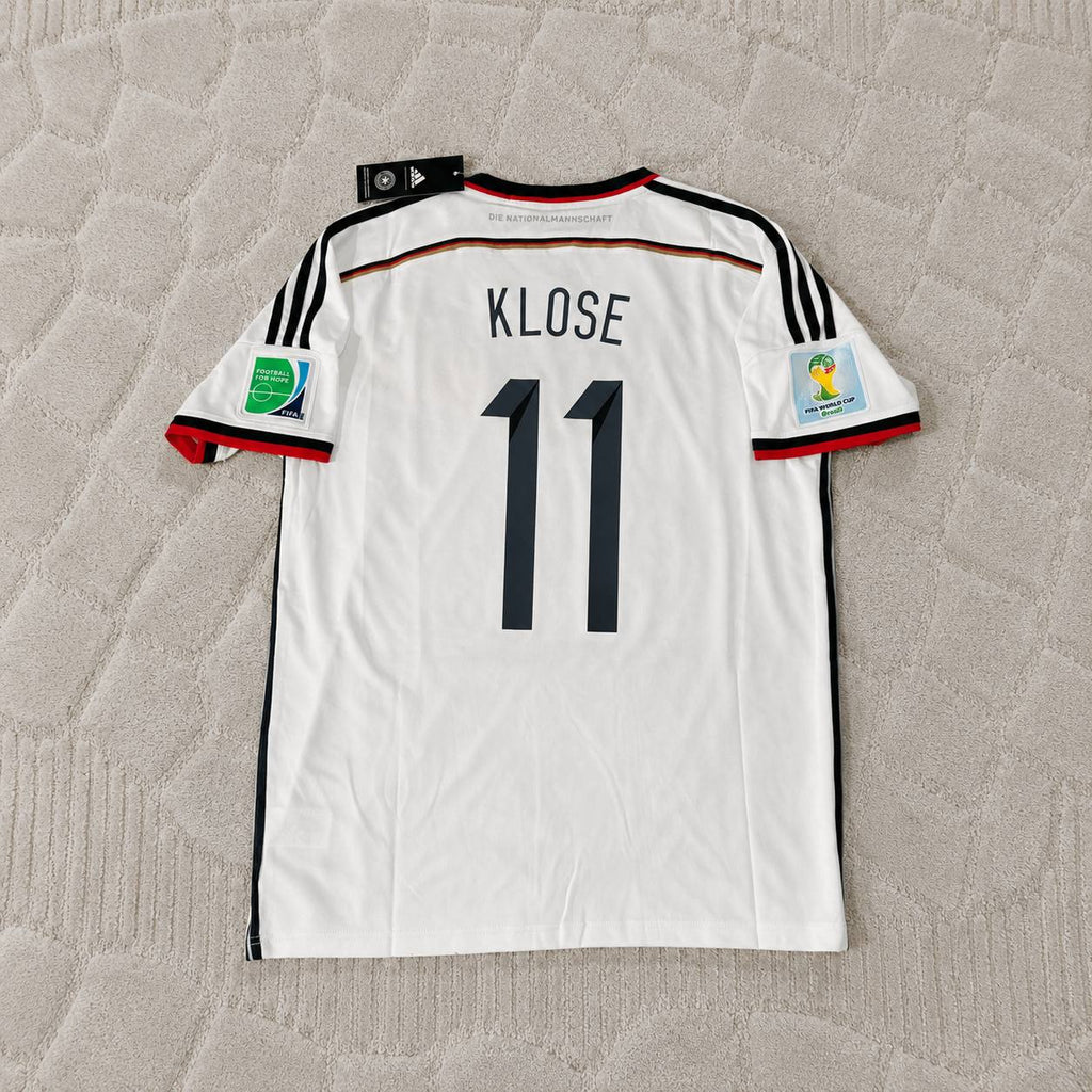 Miroslav Klose Germany 2014 World Cup White Retro Football Jersey Kit
