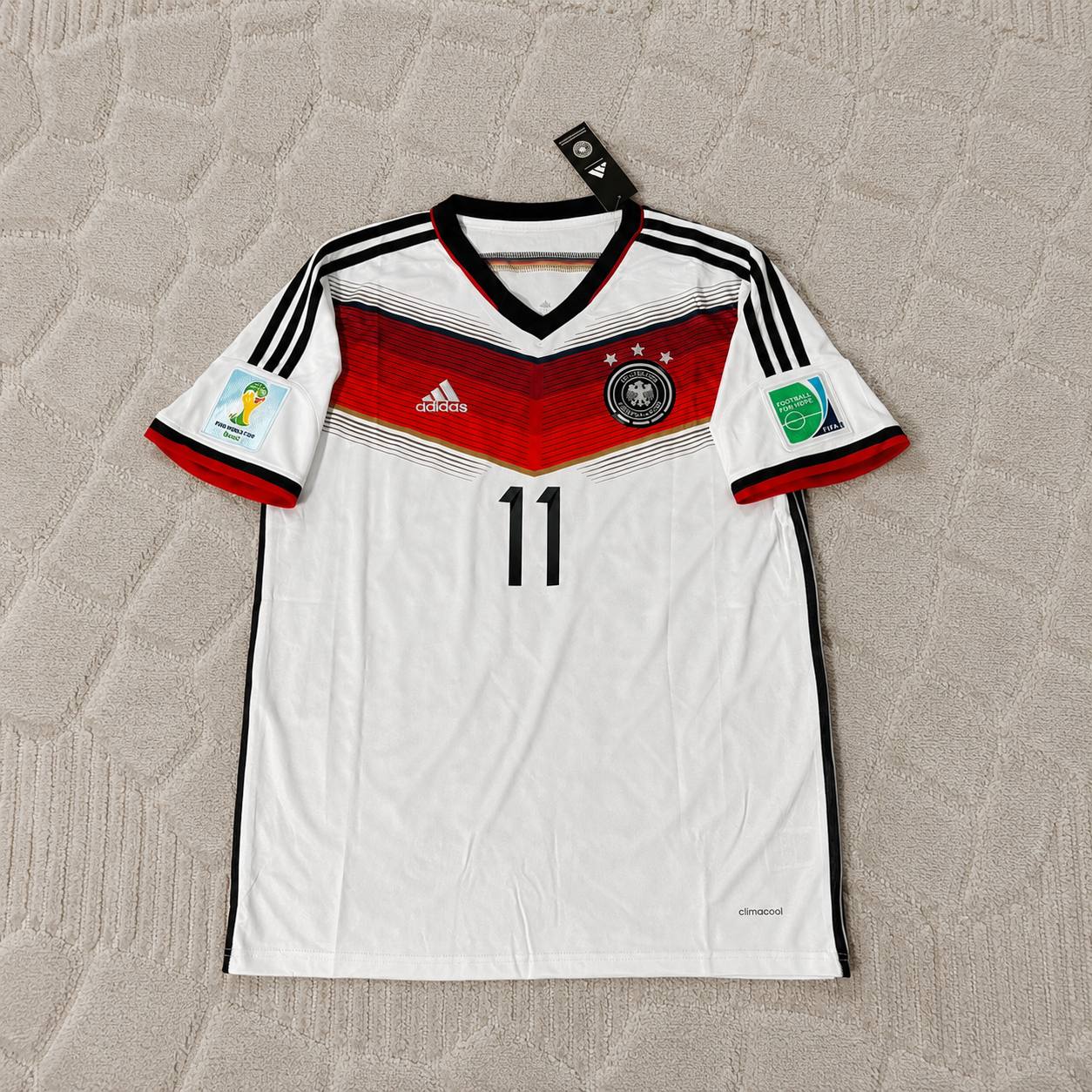 Miroslav Klose Germany 2014 World Cup White Retro Football Jersey Kit
