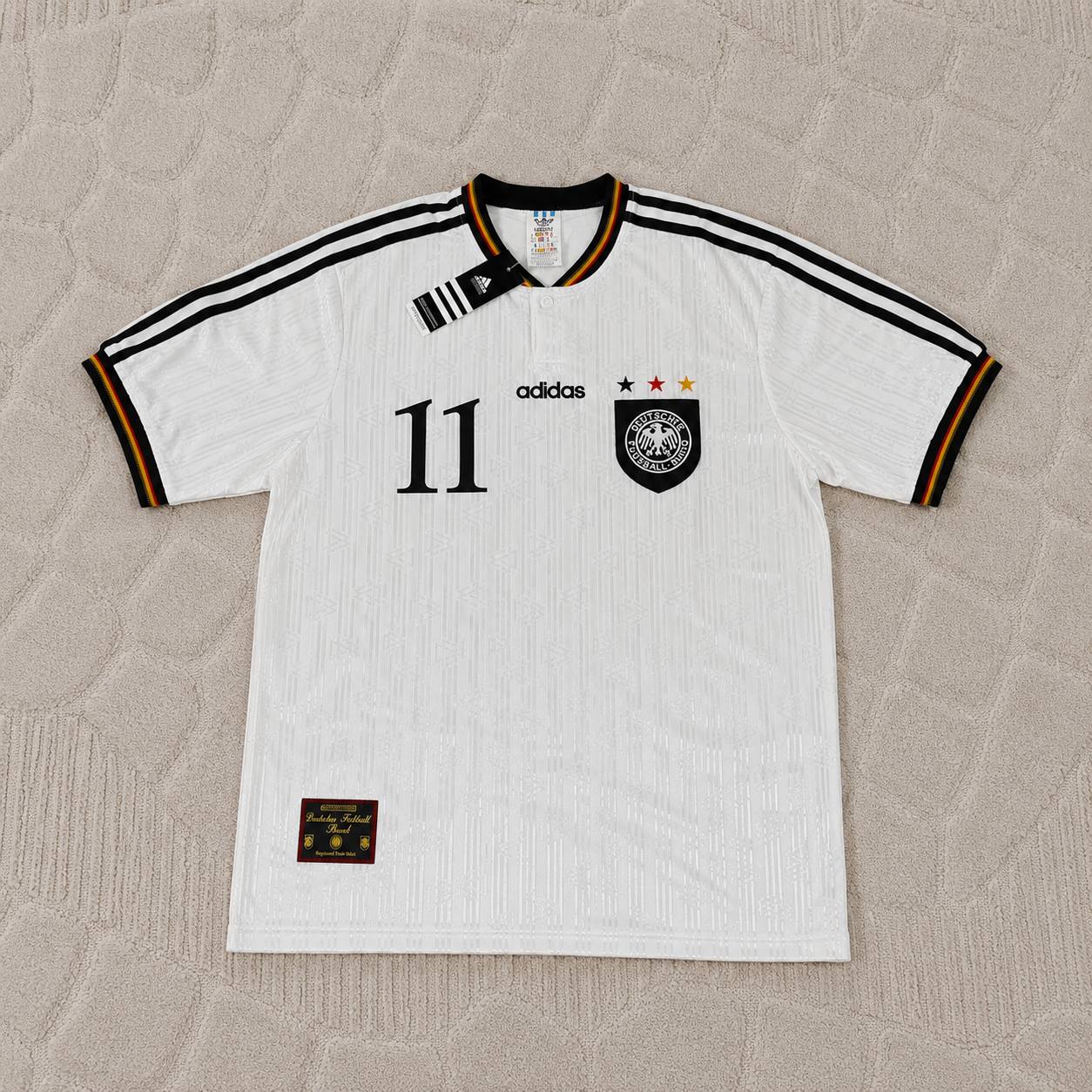 Stefan Kuntz Deutschland 1996 Europameisterschaft Finale Heim Retro Fussballtrikot Set