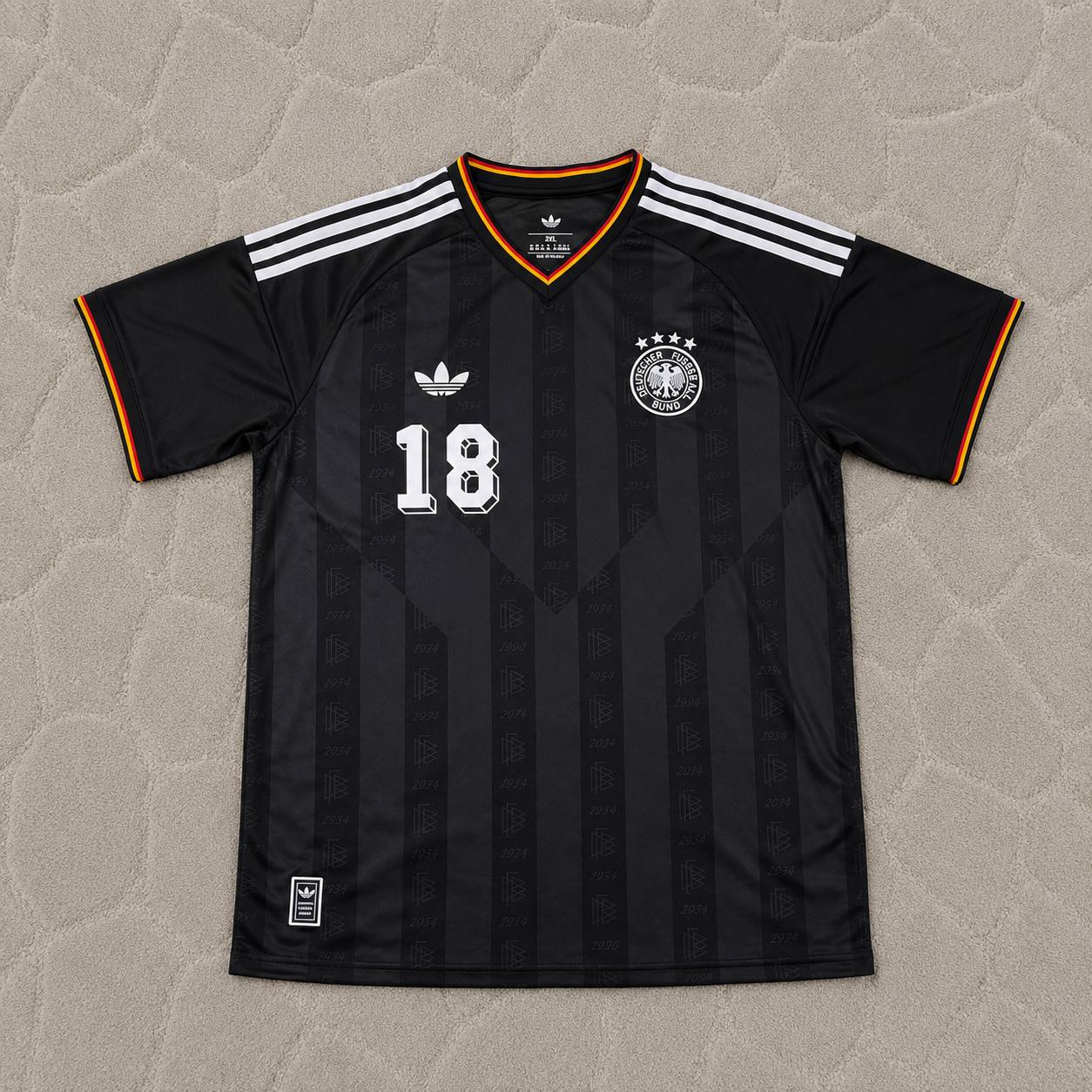 Jürgen Klinsmann 18# Germany Black Retro Vintage Football Jersey