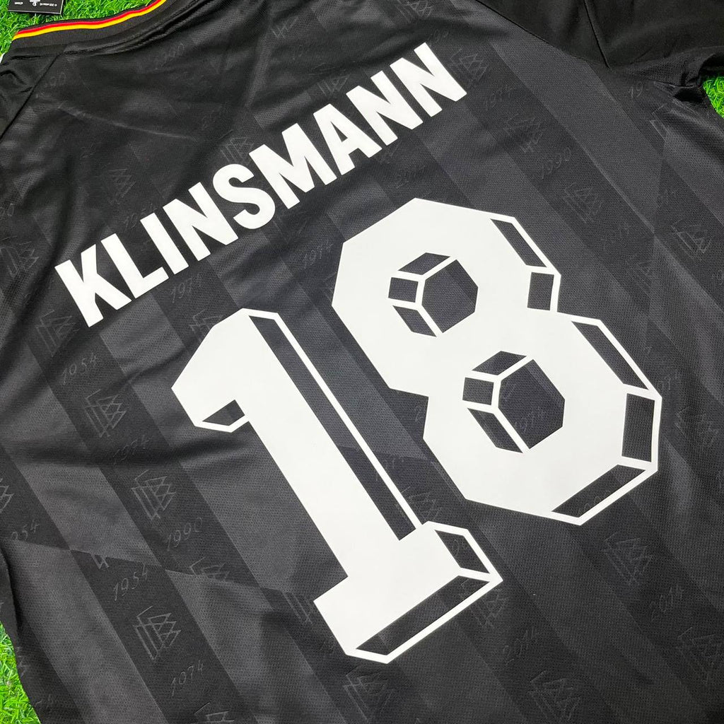 Jürgen Klinsmann 18# Germany Black Retro Vintage Football Jersey