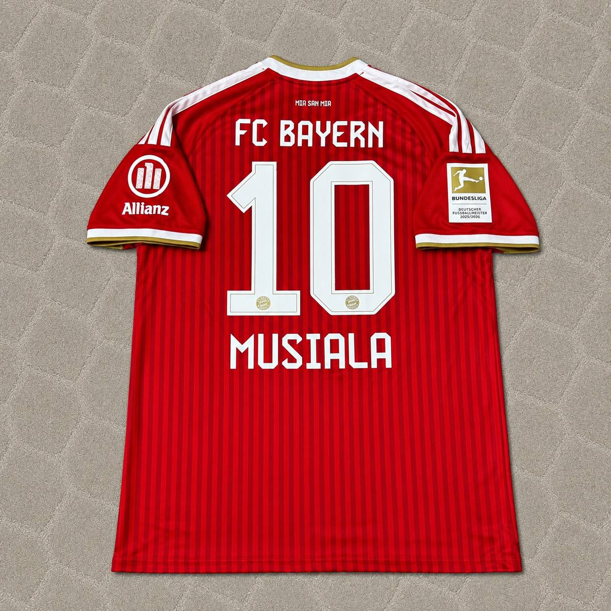Jamal Musiala #10 Bayern Munich 2027 Bundesliga Championship Patch Football Jersey