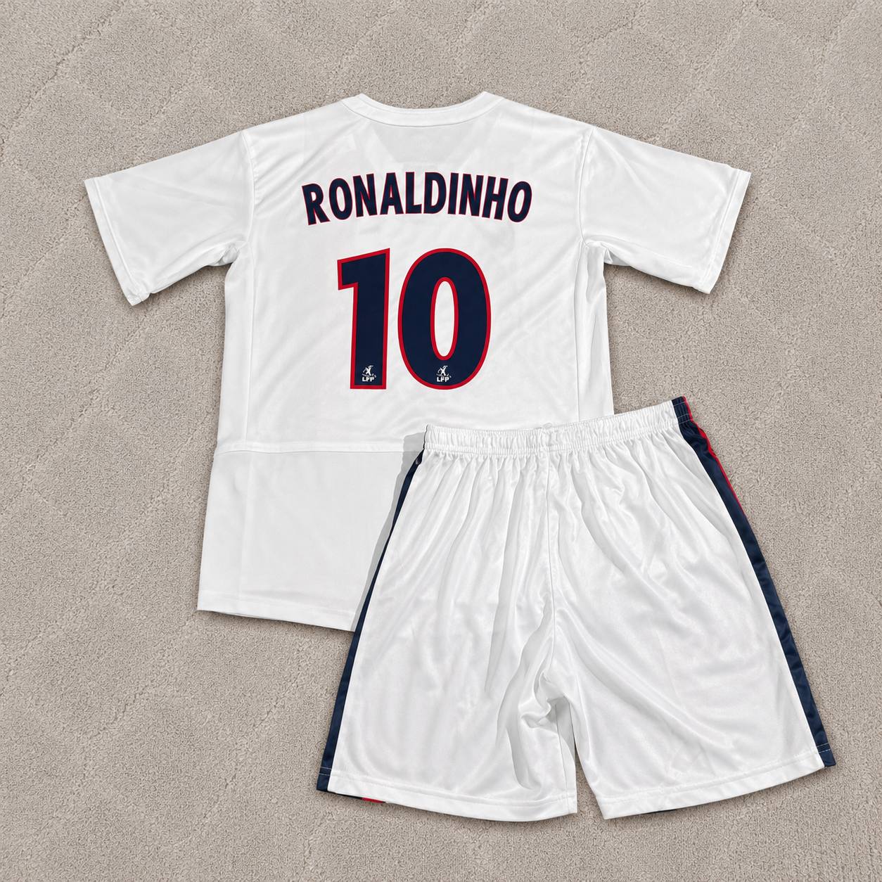 Ronaldinho 2002-2003 White Retro Football Jersey