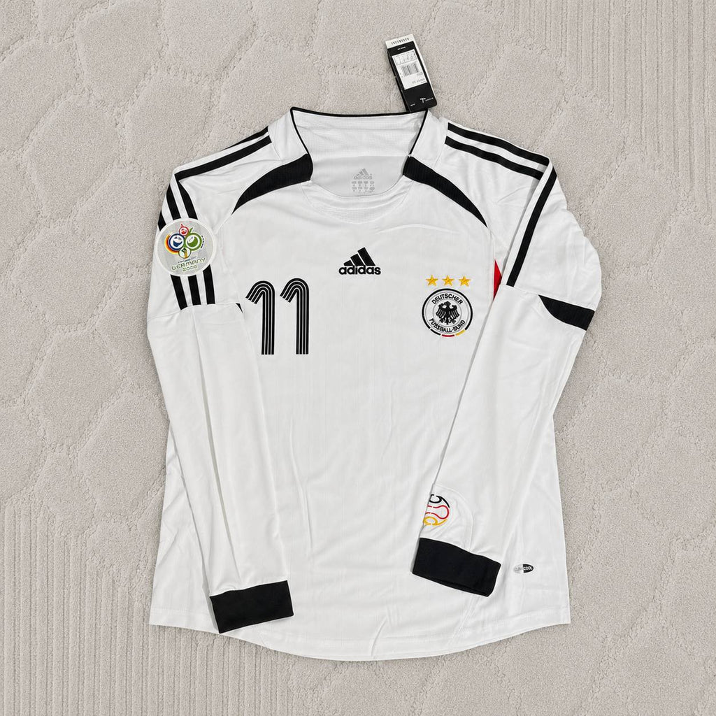 Miroslav Klose Germany 2006 World Cup Long Sleeve White Football Jersey