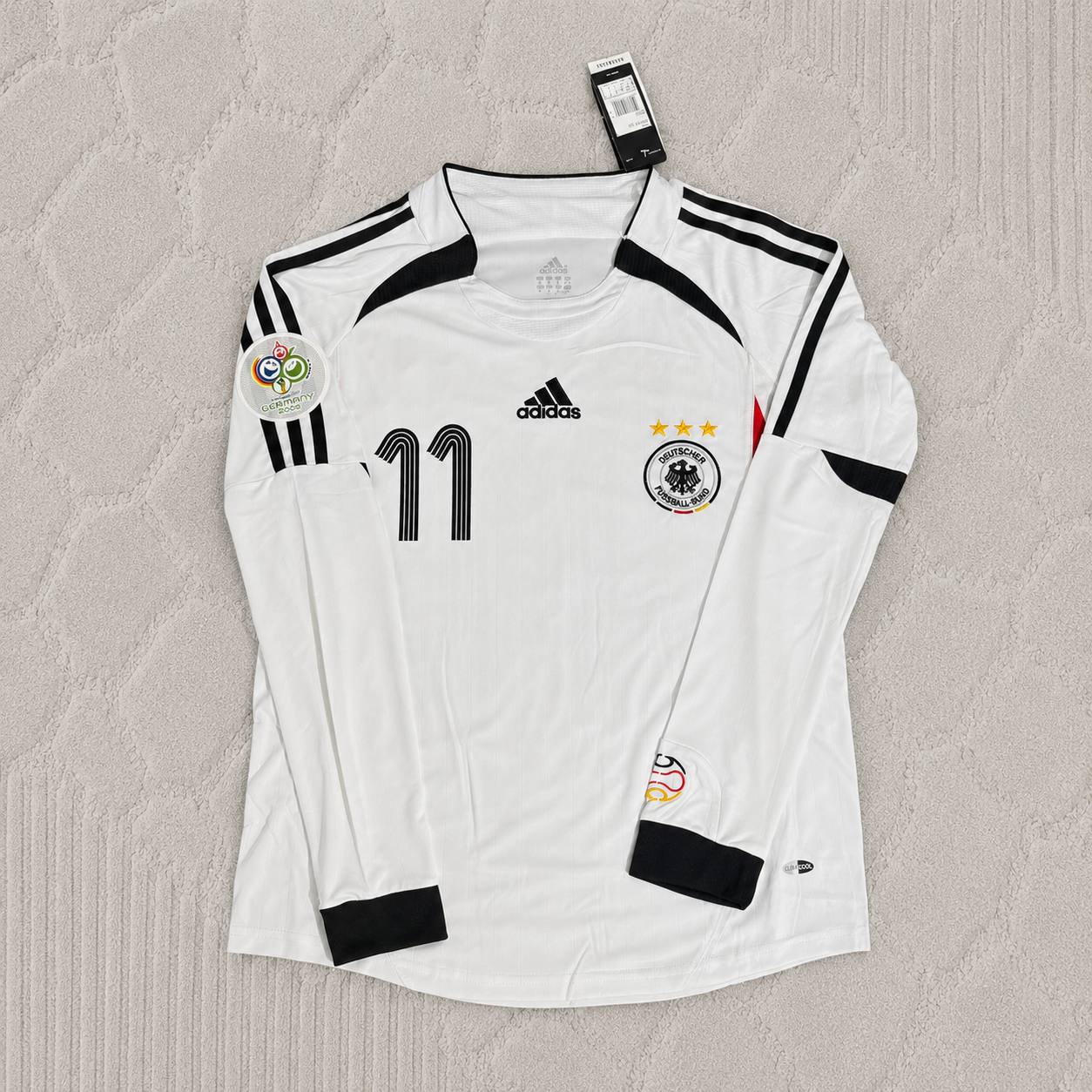 Miroslav Klose Germany 2006 World Cup Long Sleeve White Football Jersey