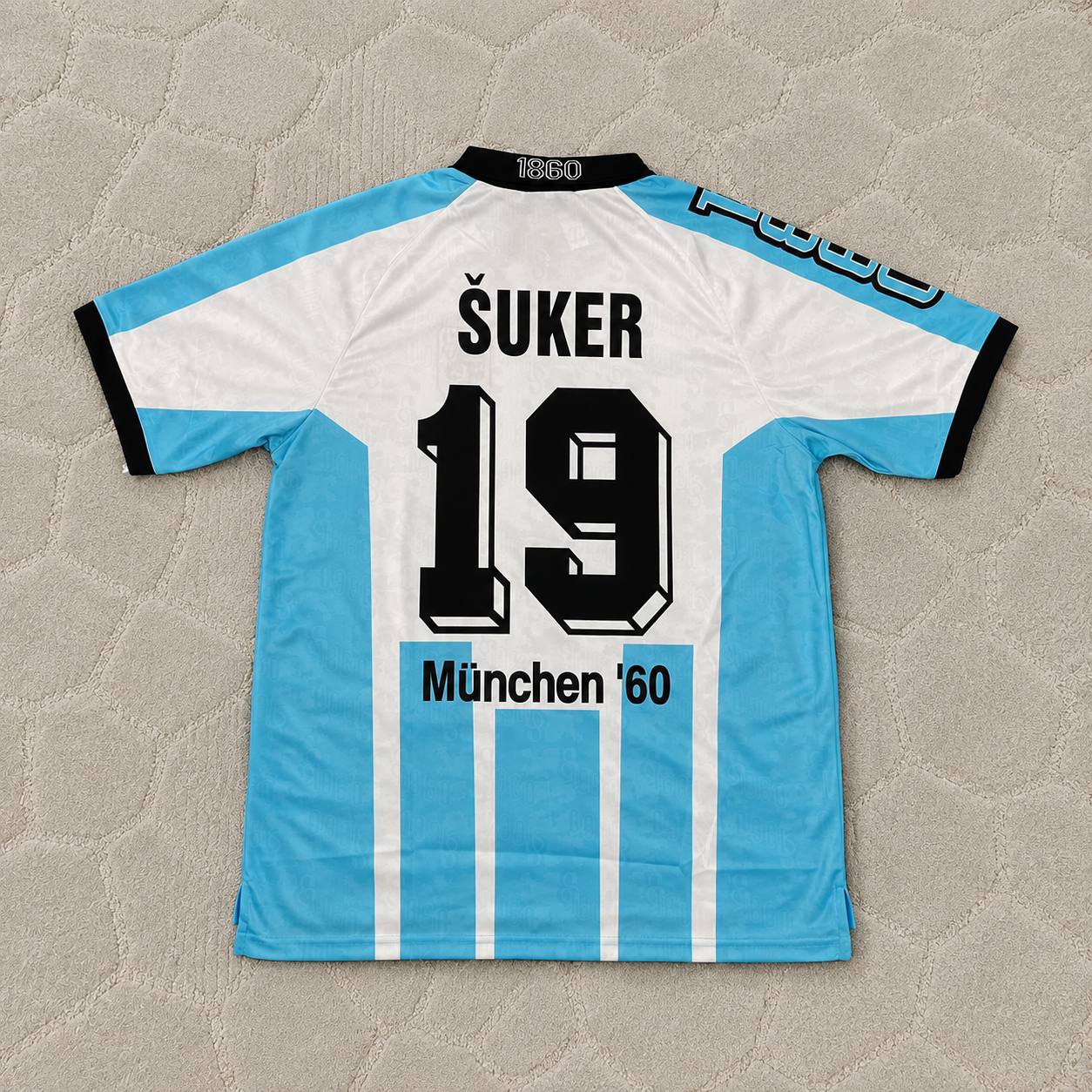 Davor Suker 1860 Munich Retro Football Jersey Kit