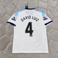 David Luiz #4 Chelsea 2012-2013 White Retro  Football Shirt - Jersey Kit