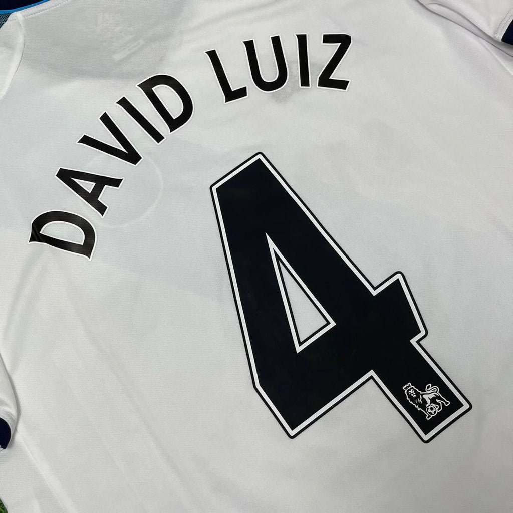 David Luiz #4 Chelsea 2012-2013 White Retro  Football Shirt - Jersey Kit