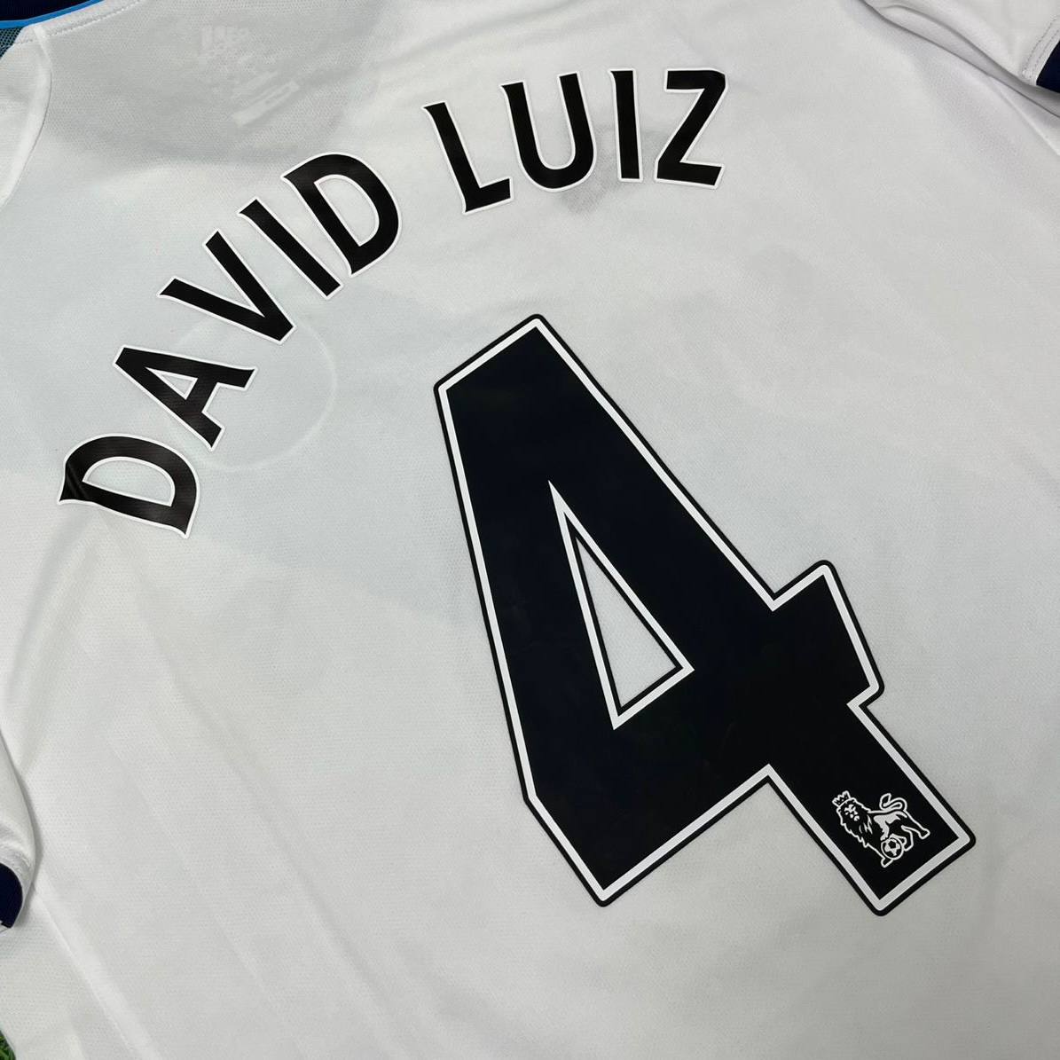 David Luiz #4 Chelsea 2012-2013 White Retro  Football Shirt - Jersey Kit