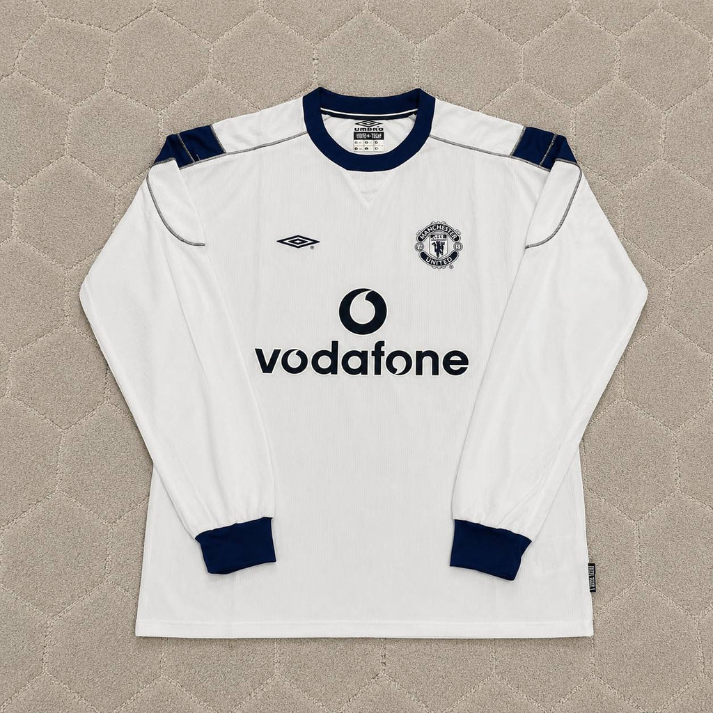 David Beckham Manchester United 2000-2001 White Retro Football Jersey Kit