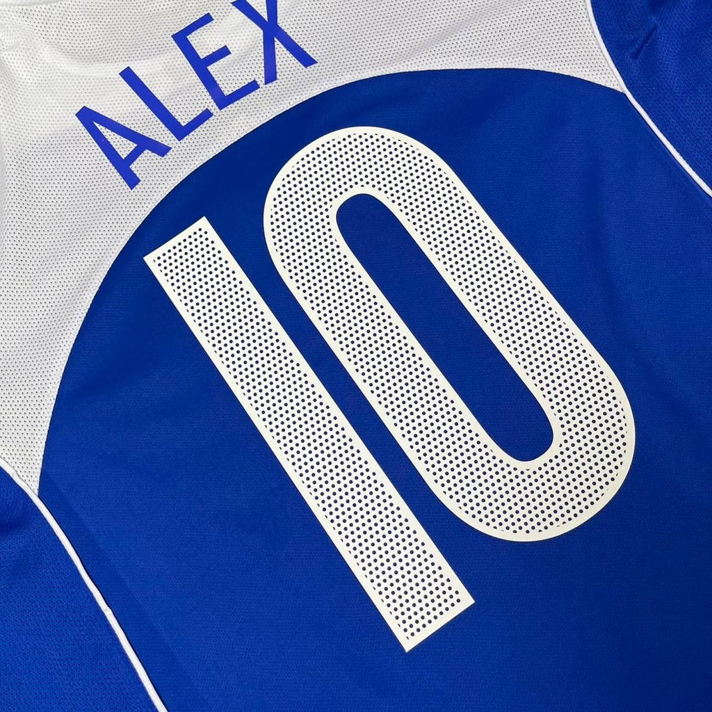 Alex de Souza #10 - Brazil 2004 Blue Retro Kit - Special Jersey Kit