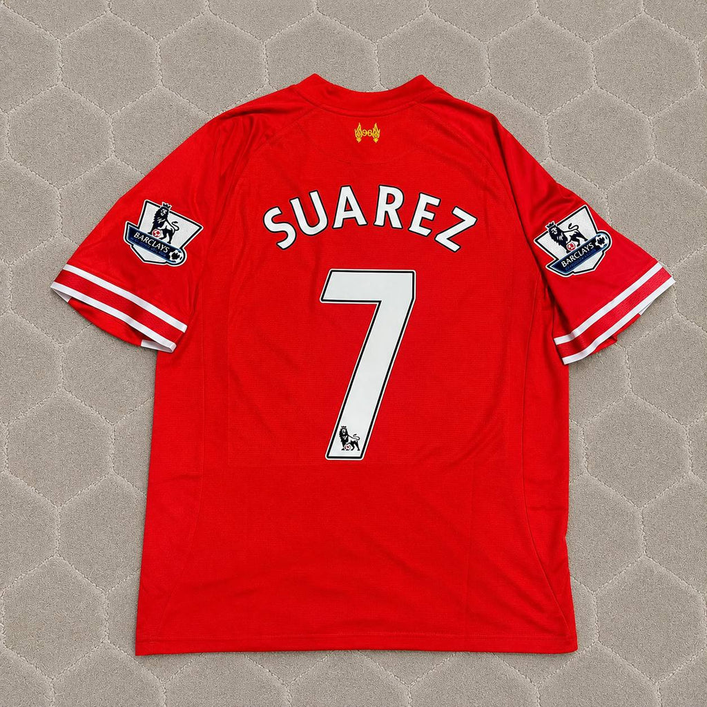 Luis Suárez Liverpool 2013-2014 Retro Red Football Jersey Kit