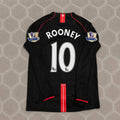 Wayne Rooney Manchester United 2007-2008 Black Retro Football Jersey Kit