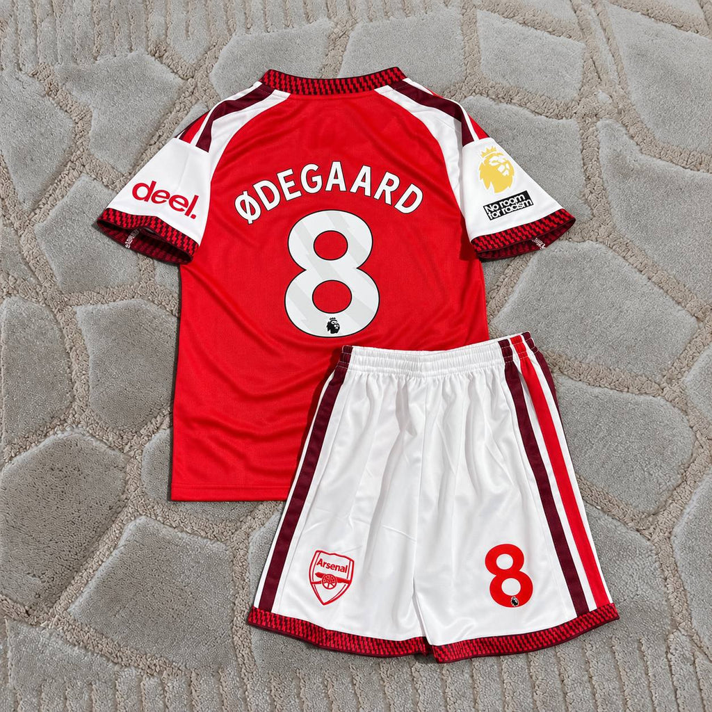 Martin Odegaard #8 Arsenal New Season 2026-2027 Kids Home Football Shirt - Jersey Kit
