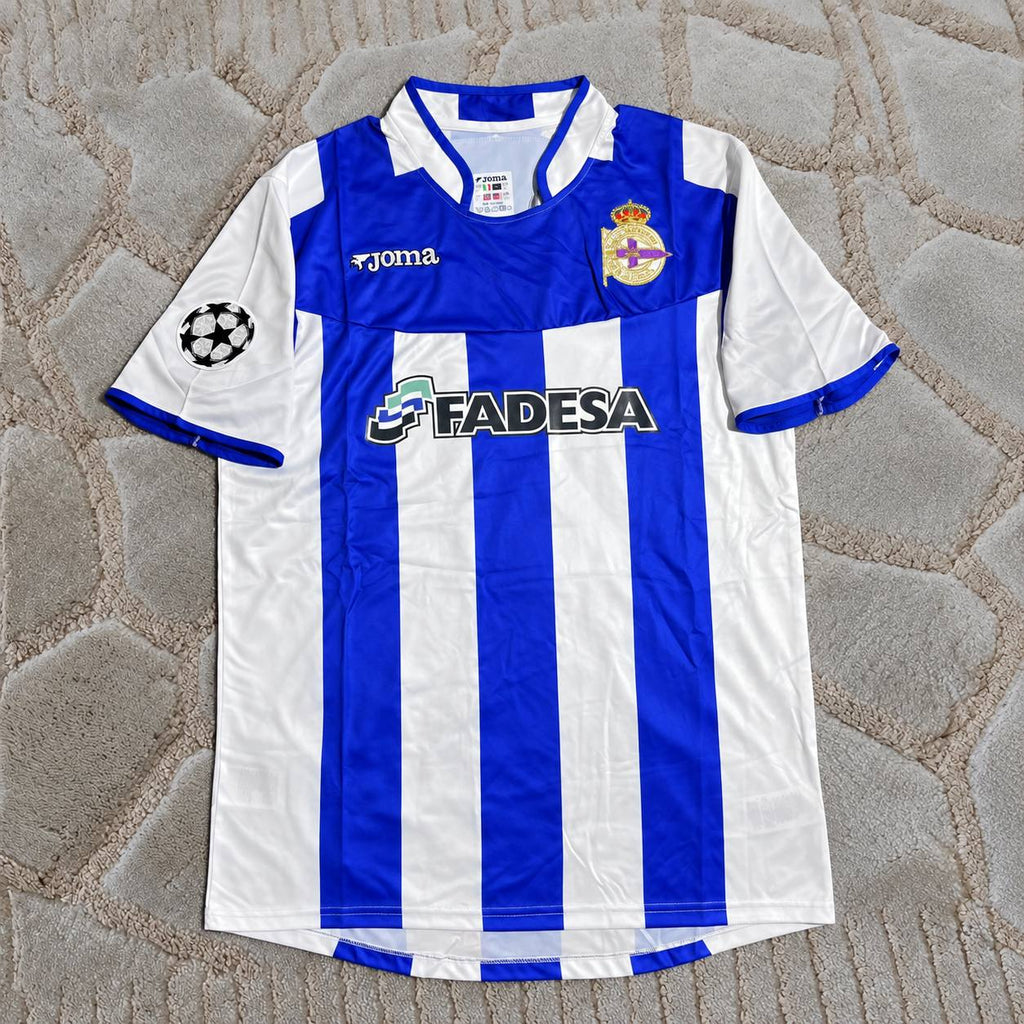 Juan Carlos Valeron #21 Deportivo La Coruna 2003-2004 Retro Home Football Shirt - Jersey Kit - Trikot Maillot Magliaa