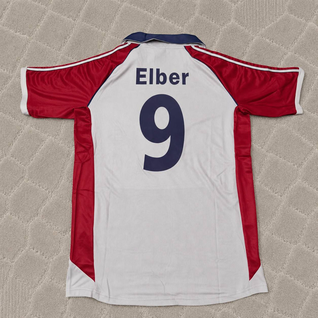 Giovane Elber Bayern Munchen 1998-1999 Auswarts Retro Fussballtrikot Grau