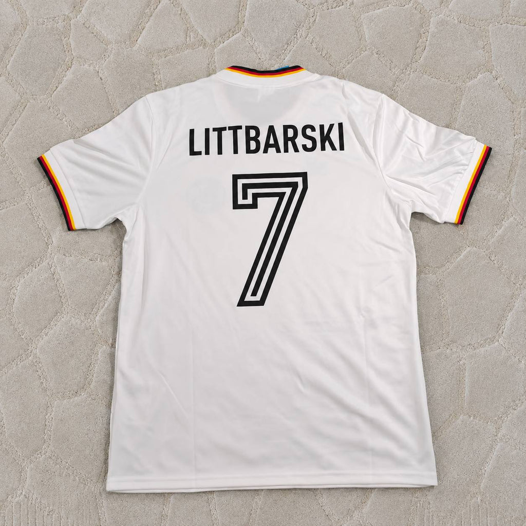 Pierre Littbarski #7 Deutschland 1986 Weltmeisterschaft Retro Trikot Wein