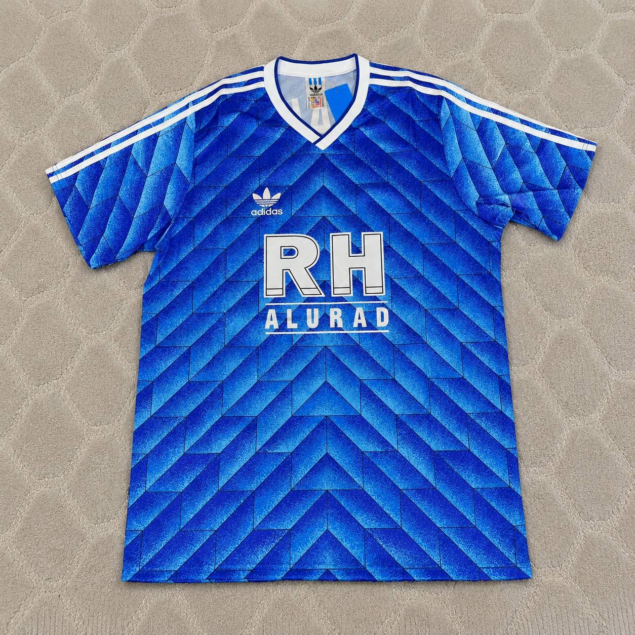 FC Schalke 04 1988-1989 Blaues Heim Retro Fussballtrikot