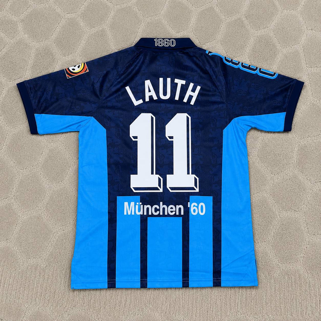 Benjamin Lauth TSV 1860 Munchen Blaues Heim Retro Fussballtrikot