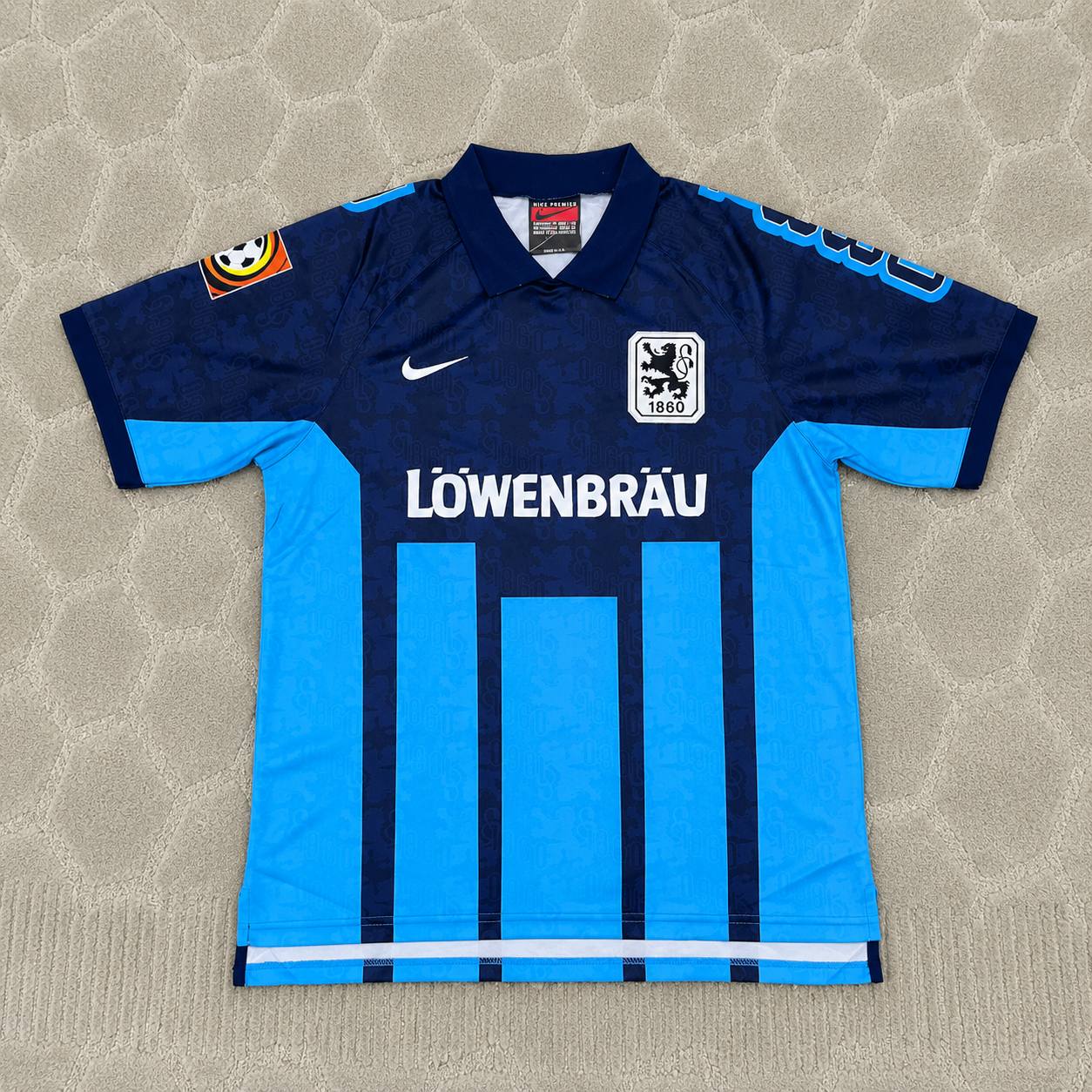 Benjamin Lauth TSV 1860 Munchen Blaues Heim Retro Fussballtrikot