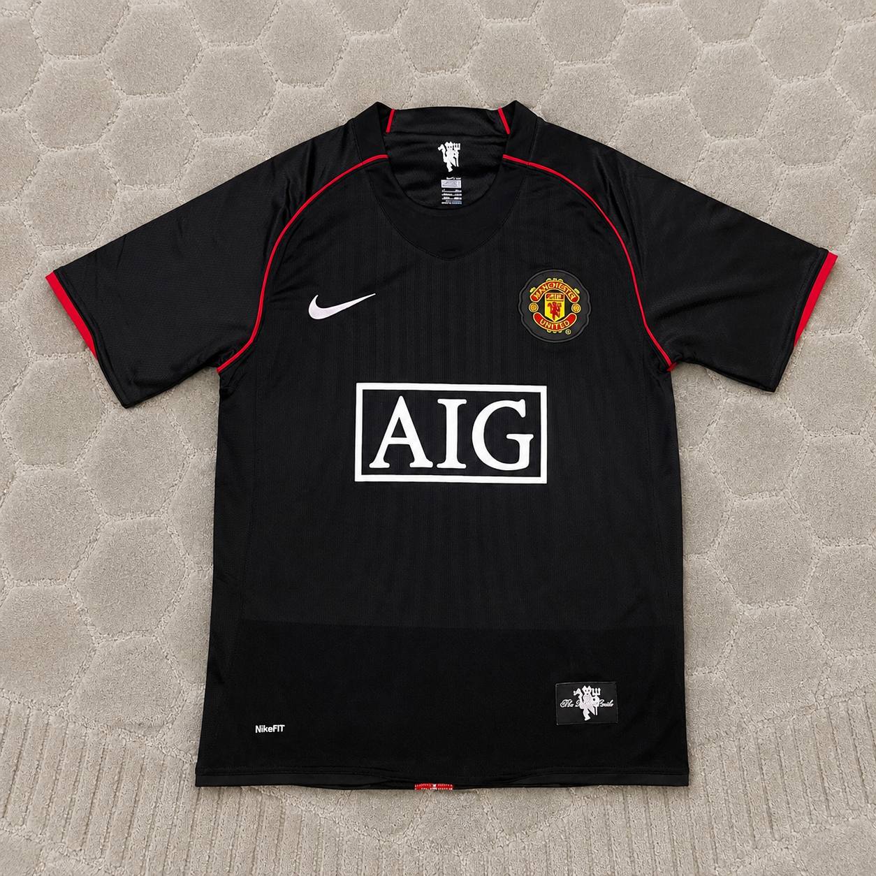 Rio Ferdinand Manchester United 2007-2008 Black Retro Football Jersey