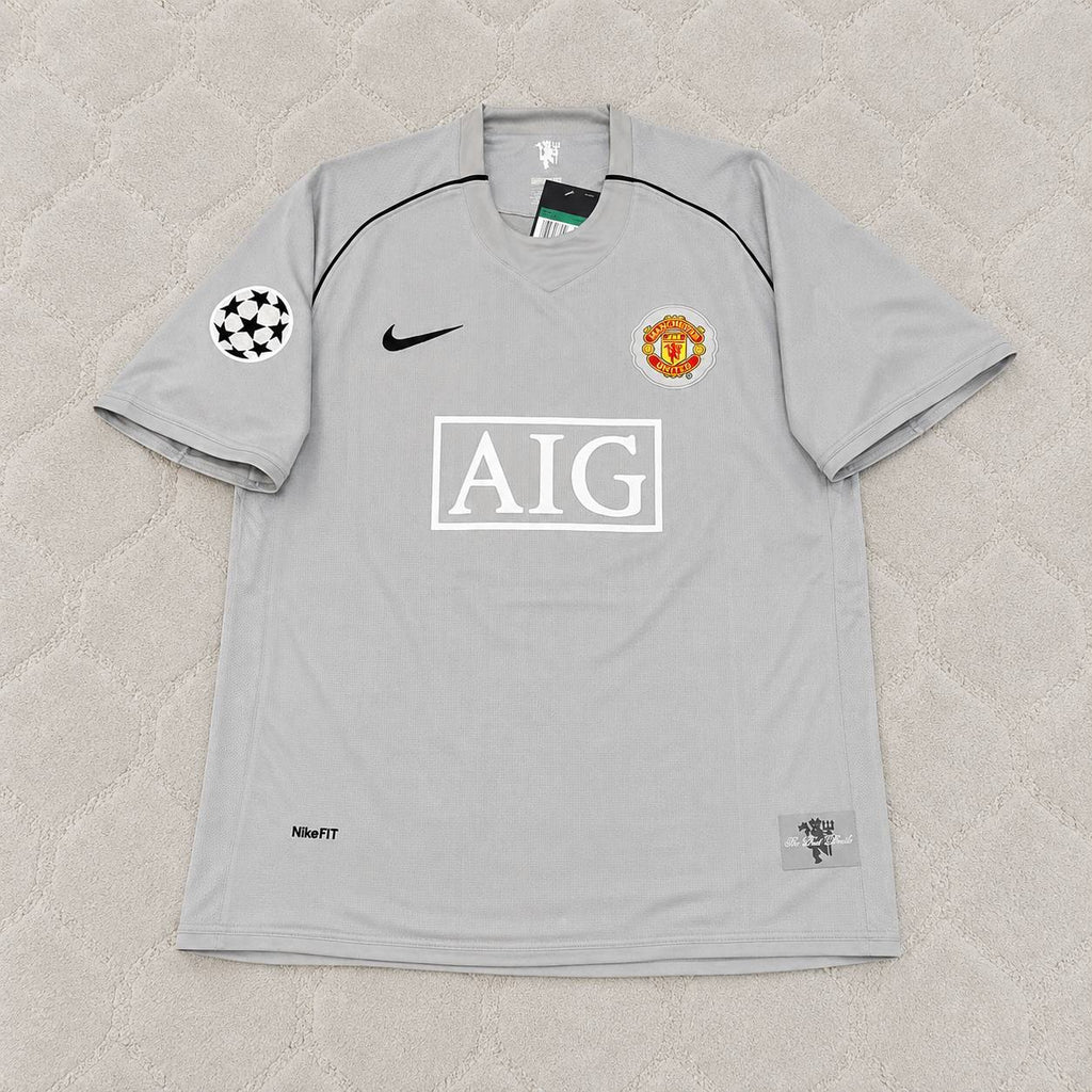 Cristiano Ronaldo Manchester United 2007 2008 Grey Retro Jersey Trikot Maillot Soccer Shirt
