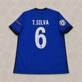Thiago Silva 6- Chelsea 2021 Champions League Final Blue Retro Football Jersey Kit
