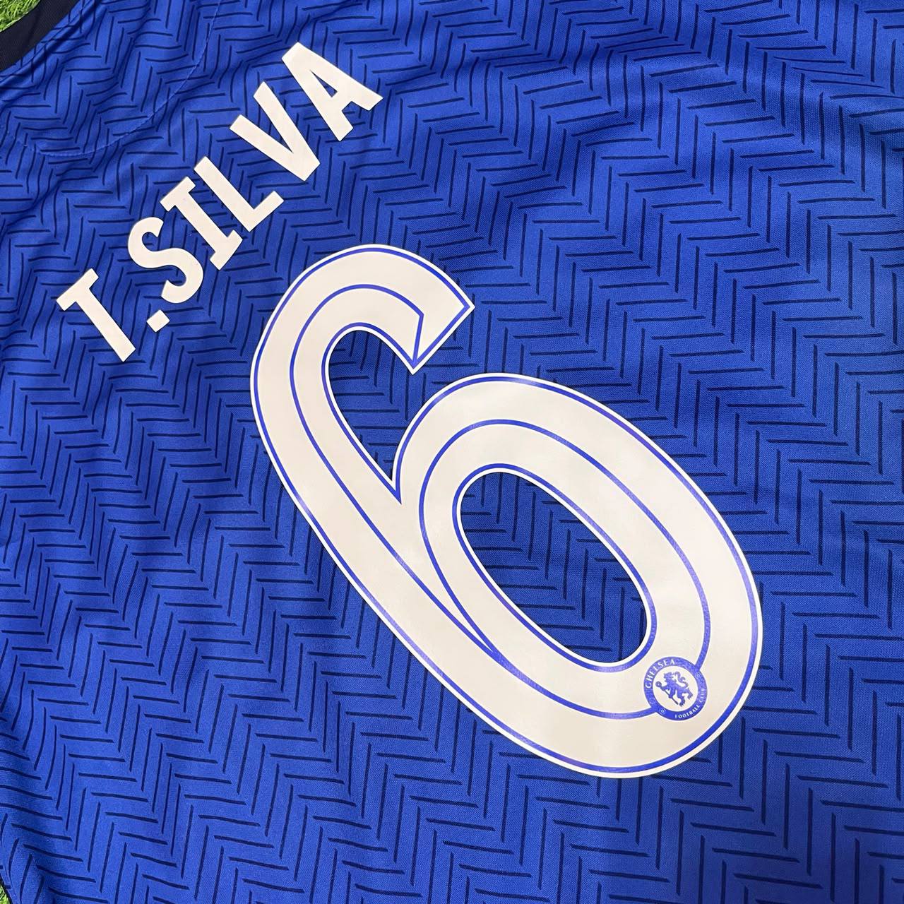 Thiago Silva 6- Chelsea 2021 Champions League Final Blue Retro Football Jersey Kit