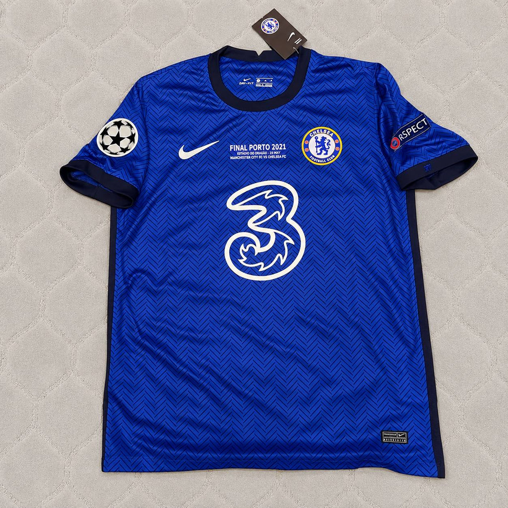 Thiago Silva 6- Chelsea 2021 Champions League Final Blue Retro Football Jersey Kit