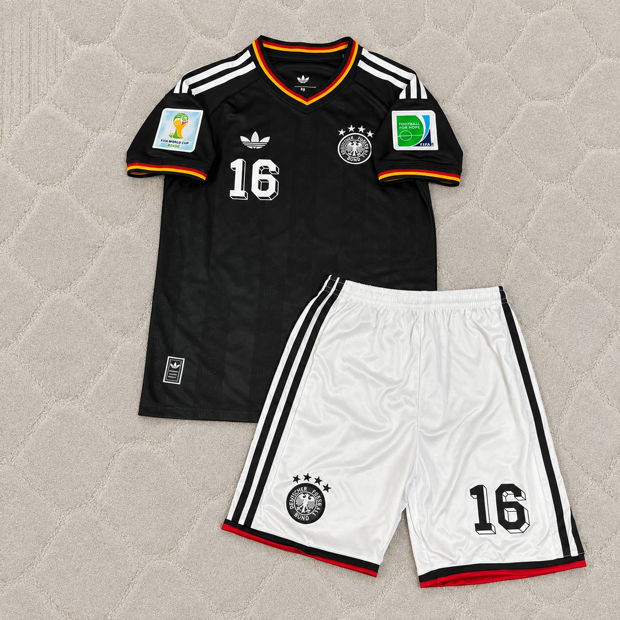 Sami Khedira Germany 2014 World Cup Kids Special Edition Black Retro Football Jersey