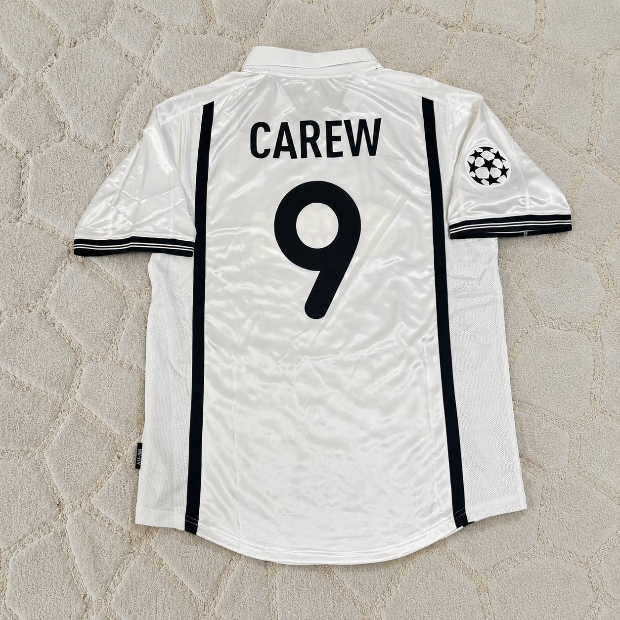John Carew Valencia 2001 Milano Champions Final Retro Football Jersey