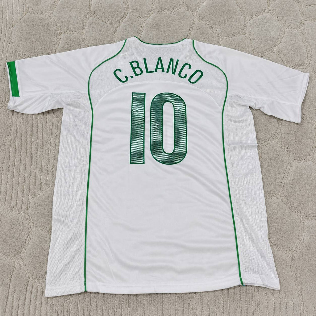 Cuauhtémoc Blanco Mexico 1998 Season Away White Retro Jersey Trikot Soccer Shirt