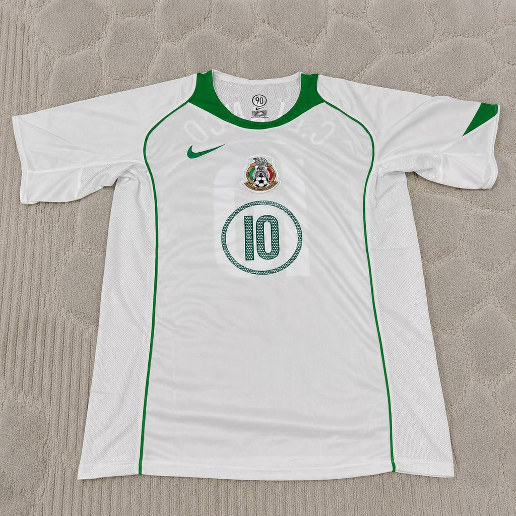 Cuauhtémoc Blanco Mexico 1998 Season Away White Retro Jersey Trikot Soccer Shirt