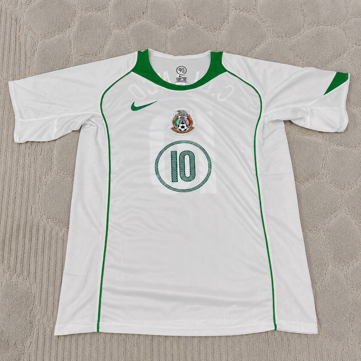 Cuauhtémoc Blanco Mexico 1998 Season Away White Retro Jersey Trikot Soccer Shirt