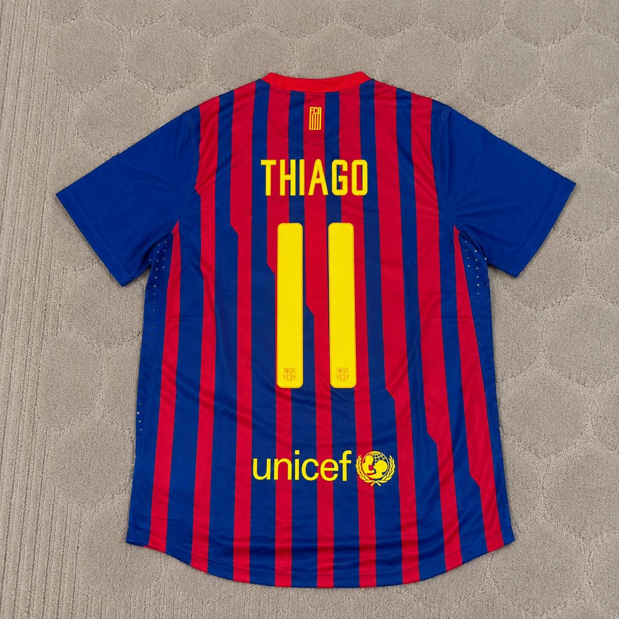 Thiago Alcantara Barcelona 2011/2012 Retro Home Football Jersey