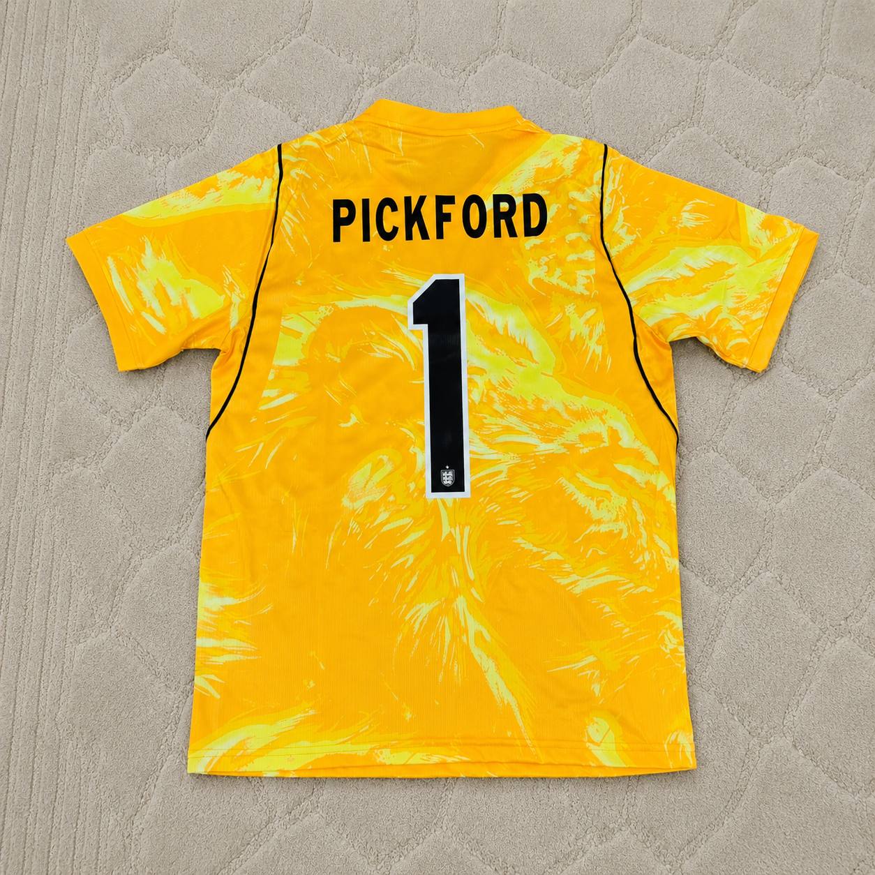 Jordan Pickford England Goalkeeper 2026 World Cup Yellow Football Jersey