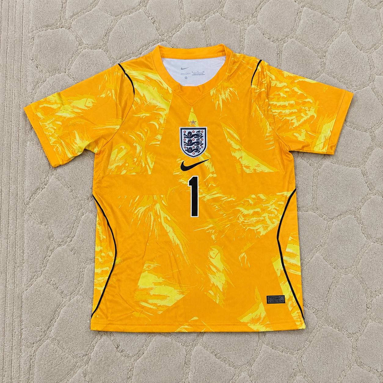 Jordan Pickford England Goalkeeper 2026 World Cup Yellow Football Jersey