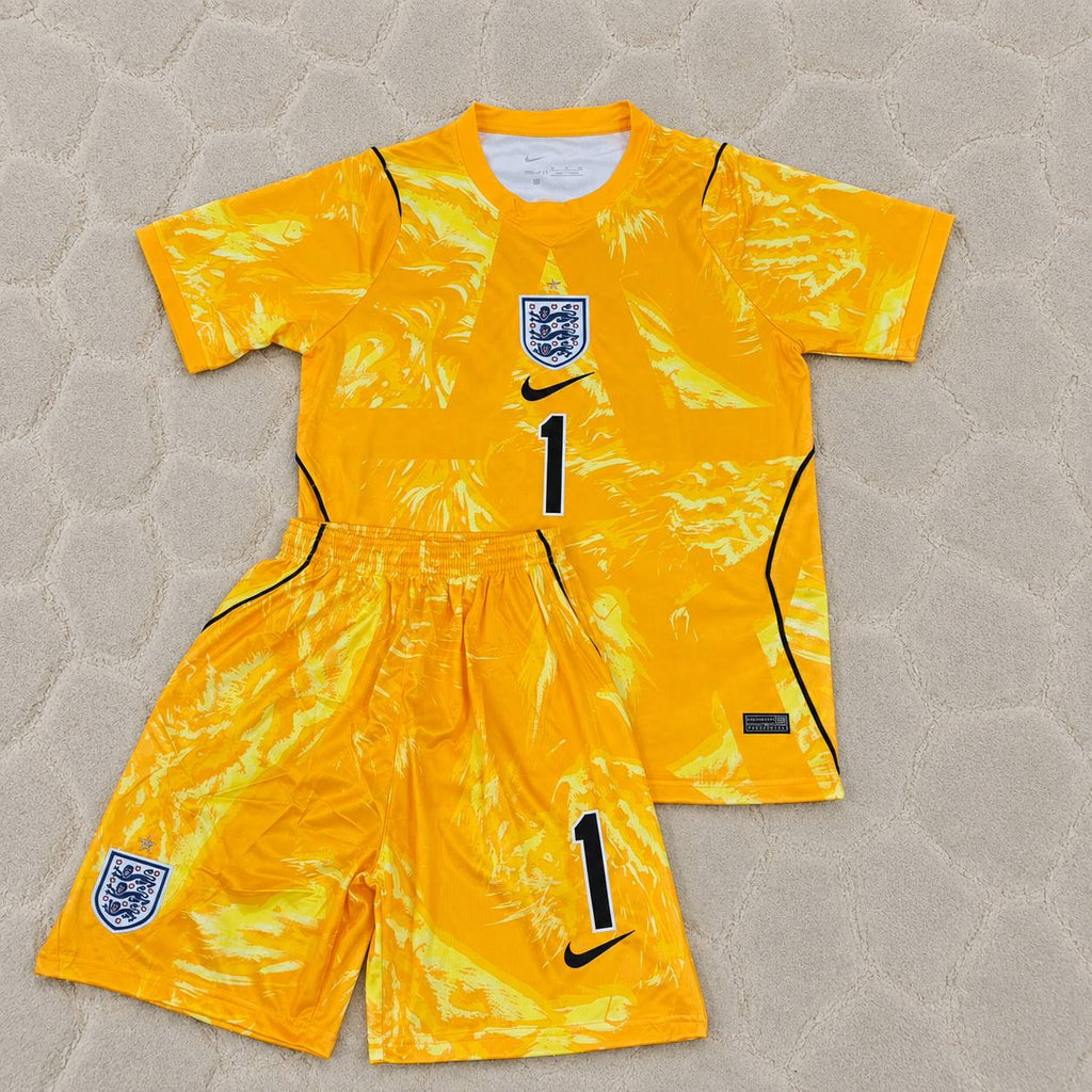 Jordan Pickford England Goalkeeper Kids 2026 World Cup Yellow Football Jersey