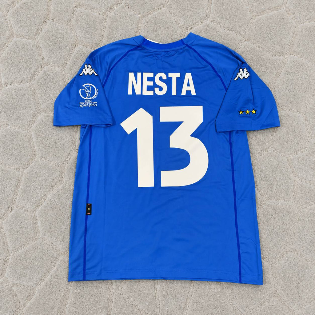 Alessandro Nesta #13 Italy 2002 World Cup Home Retro Jersey
