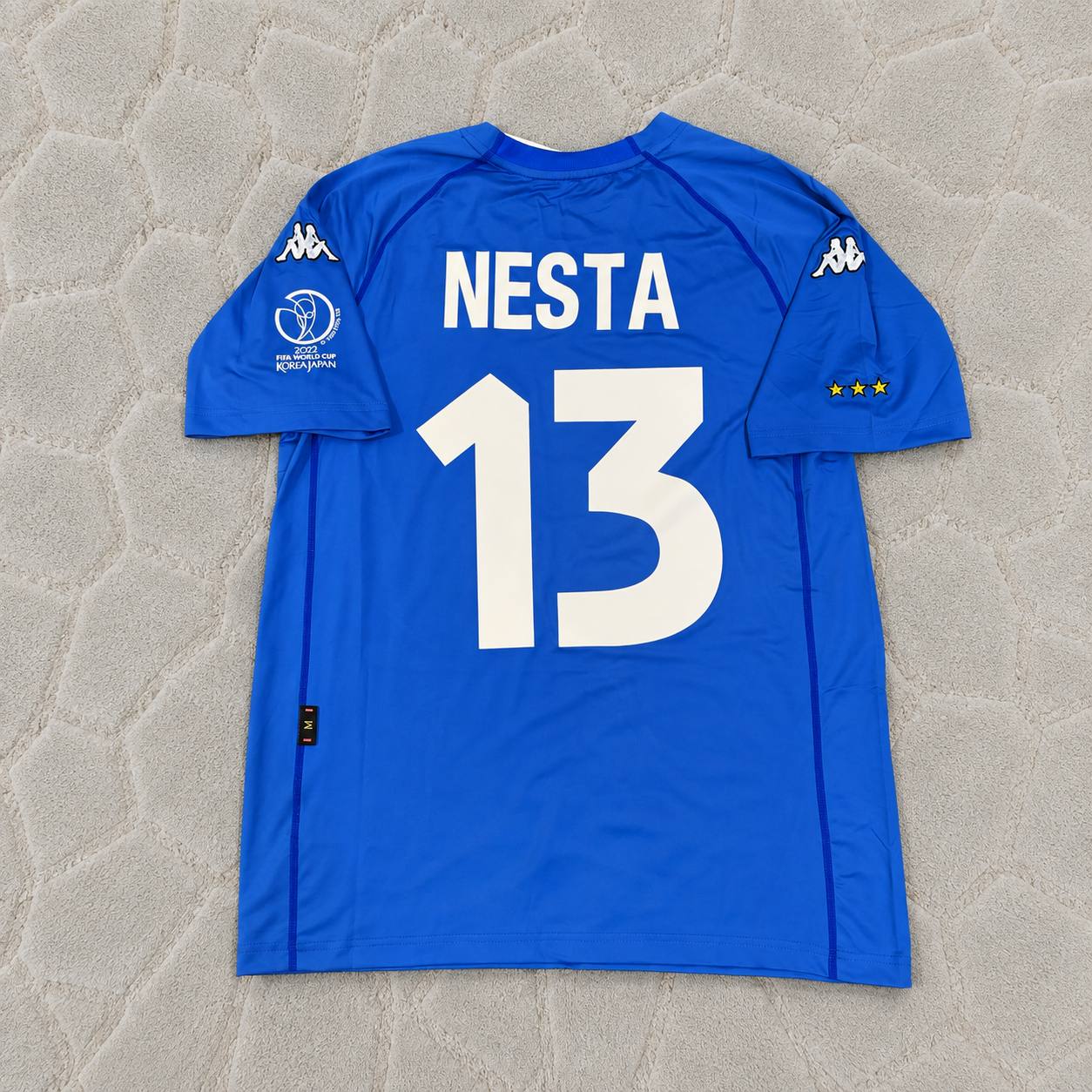 Alessandro Nesta #13 Italy 2002 World Cup Home Retro Jersey