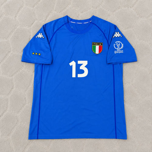 Alessandro Nesta #13 Italy 2002 World Cup Home Retro Jersey