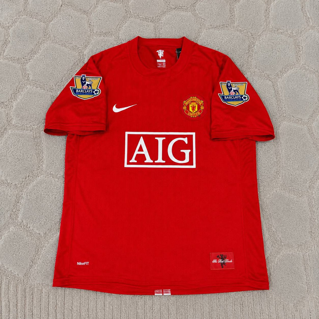 John O'Shea Manchester United 2007 2008 EPL Retro Red Jersey Trikot