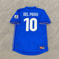 Alessandro Del Piero Italy Home Blue Retro Football Jersey