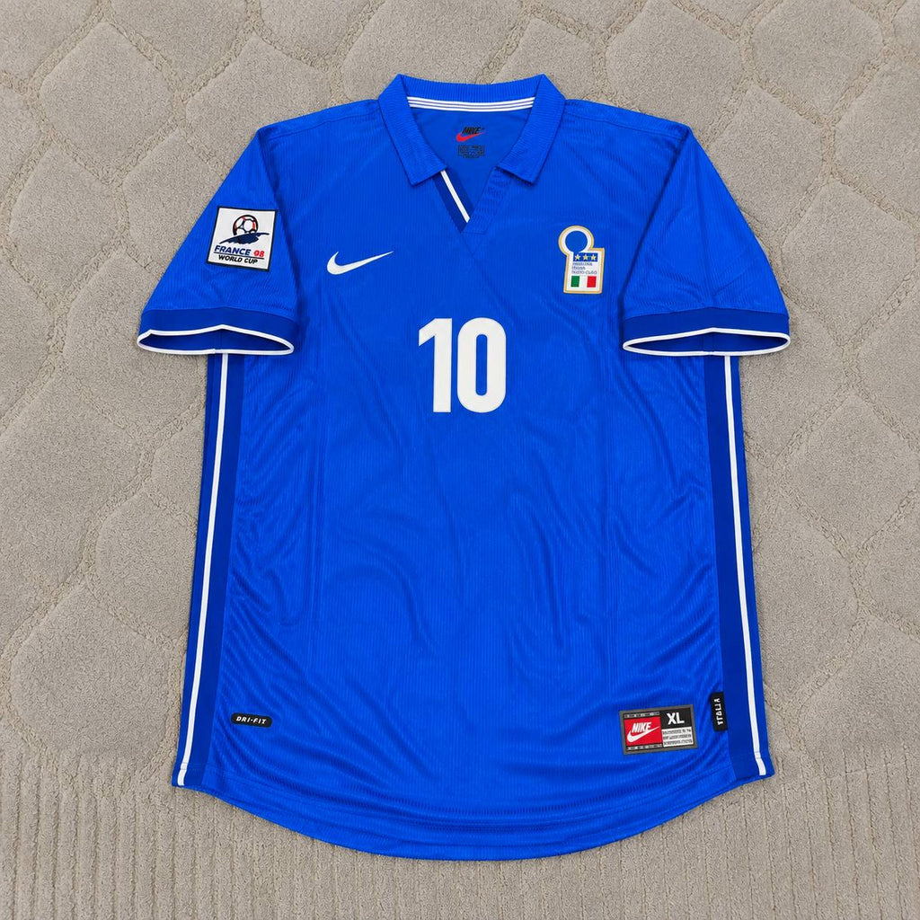 Alessandro Del Piero Italy Home Blue Retro Football Jersey