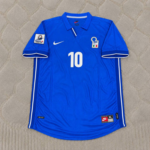 Alessandro Del Piero Italy Home Blue Retro Football Jersey