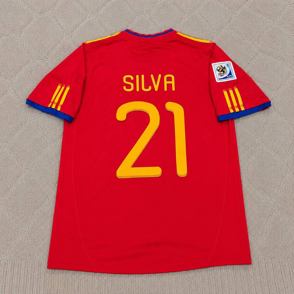 David Silva 21 – Spain 2010 World Cup Retro Kit Jersey – | Trikot | Maillot Soccer Shirt