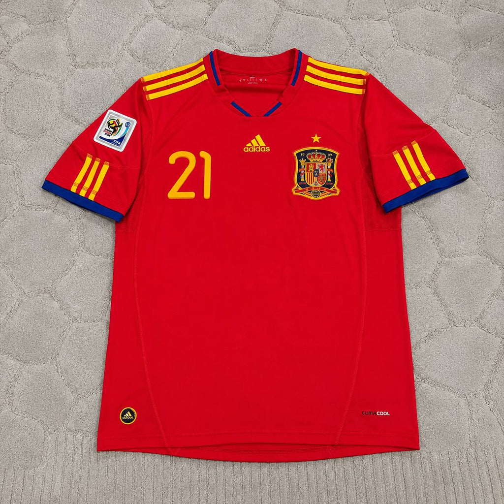 David Silva 21 – Spain 2010 World Cup Retro Kit Jersey – | Trikot | Maillot Soccer Shirt